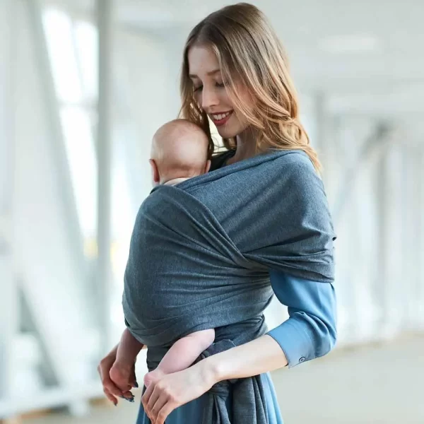 Stretchy Cotton Baby Wrap Carrier for Newborn to Toddler, 0-36 Months - Versatile Travel Baby Sling