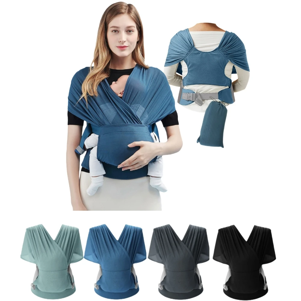 Breathable Ergonomic Newborn Baby Carrier Sling Wrap Backpack - Handsfree Portable Kangaroo Swaddle Strap Belt