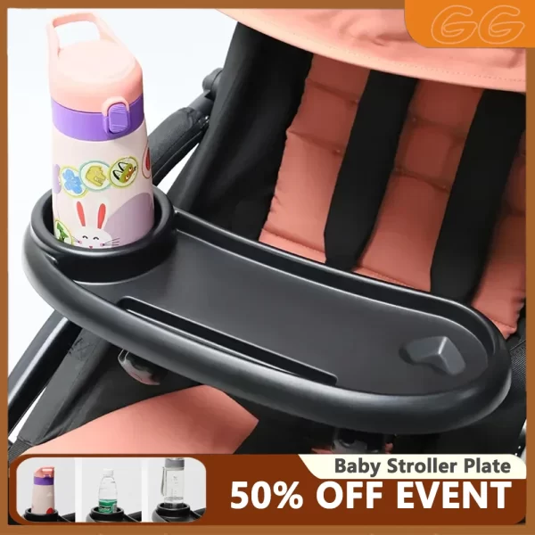 3-in-1 Baby Stroller Accessory: Dinner Tray, Phone Stand & Bottle Holder for Toddlers & Infants
