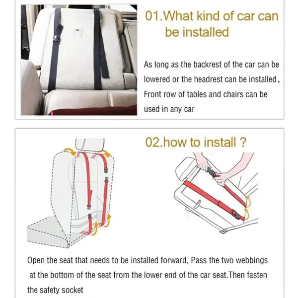 Adjustable Breathable Baby Car Seat Cushion: Child Safety Seat Mat for Ages 6 Months to 12 Years - Image 3
