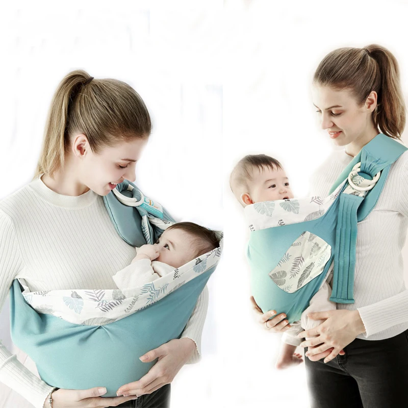 Breathable Mesh Fabric Baby Wrap Carrier: Dual-Use Newborn Sling & Nursing Cover for Infants 0-36M, Supports Up to 130 Lbs